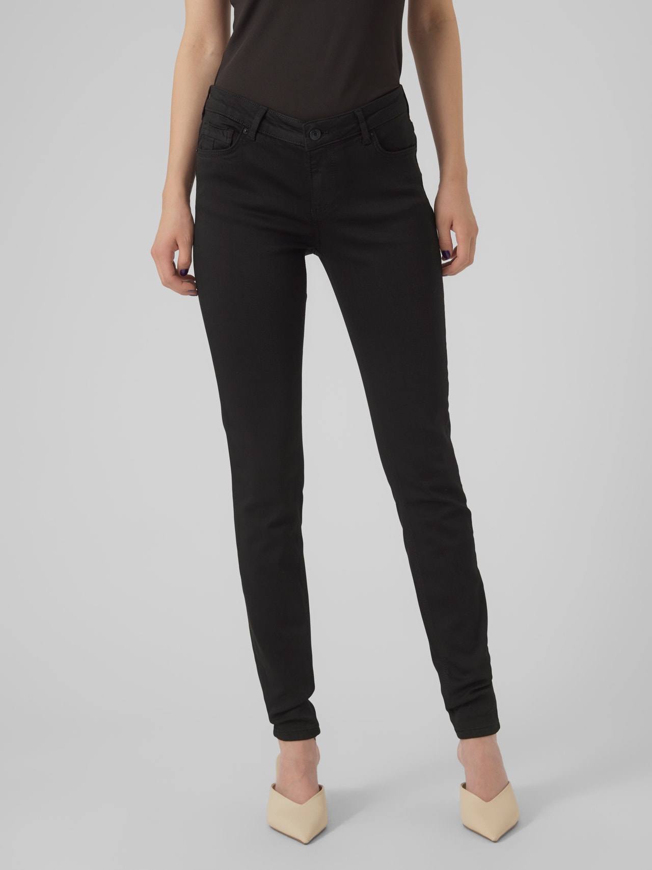 Vero Moda VMLYDIA Skinny Fit Jeans -Black - 10279228