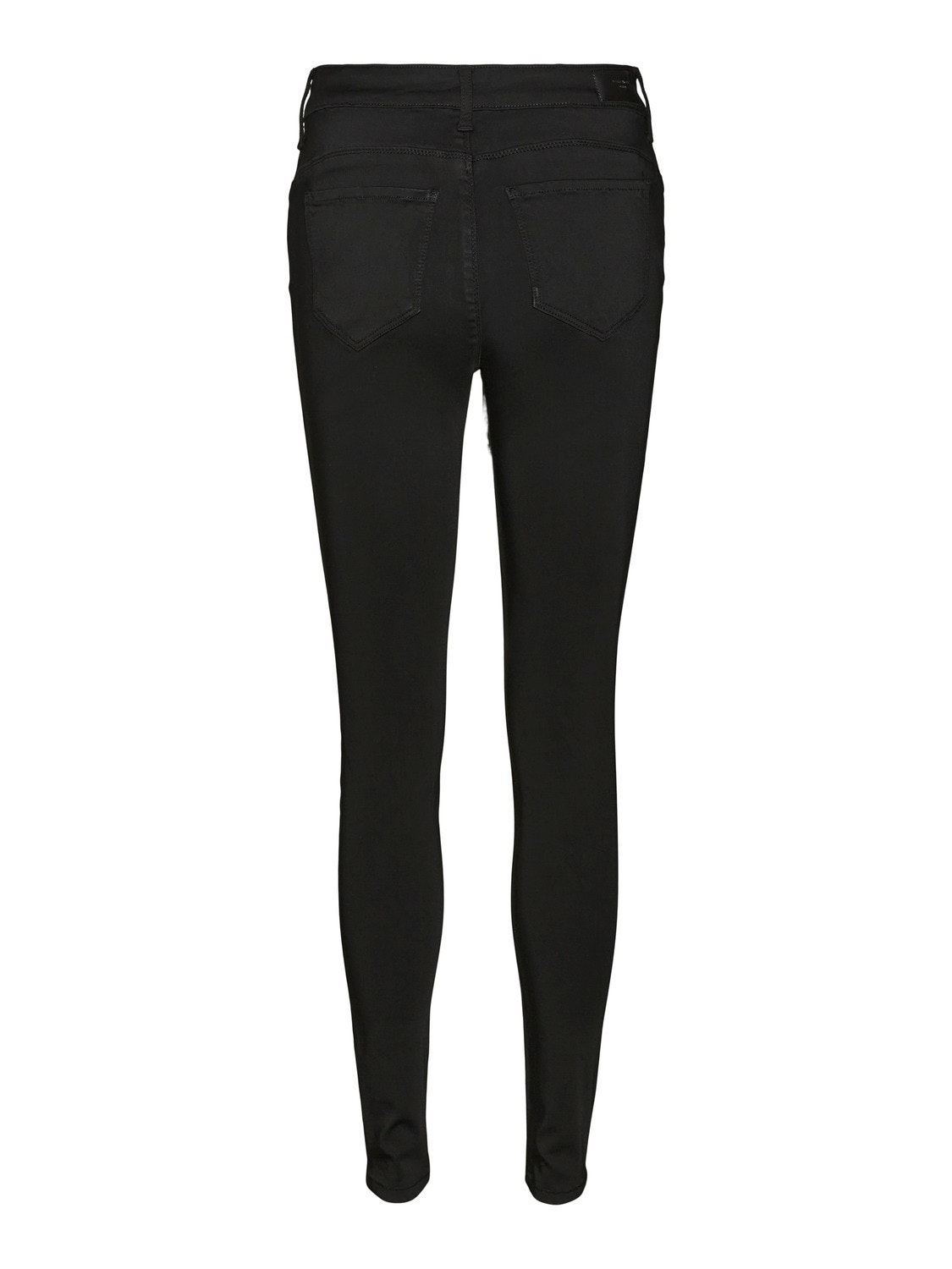 Vero Moda VMSEVEN Mid Rise Slim Fit Jeans -Black - 10279237