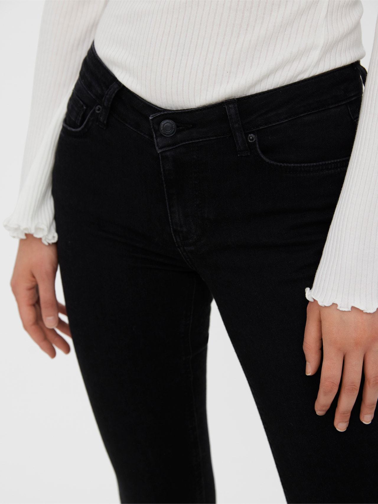 Vero Moda VMLYDIA Niedrige Taille Skinny Fit Jeans -Black Denim - 10279242