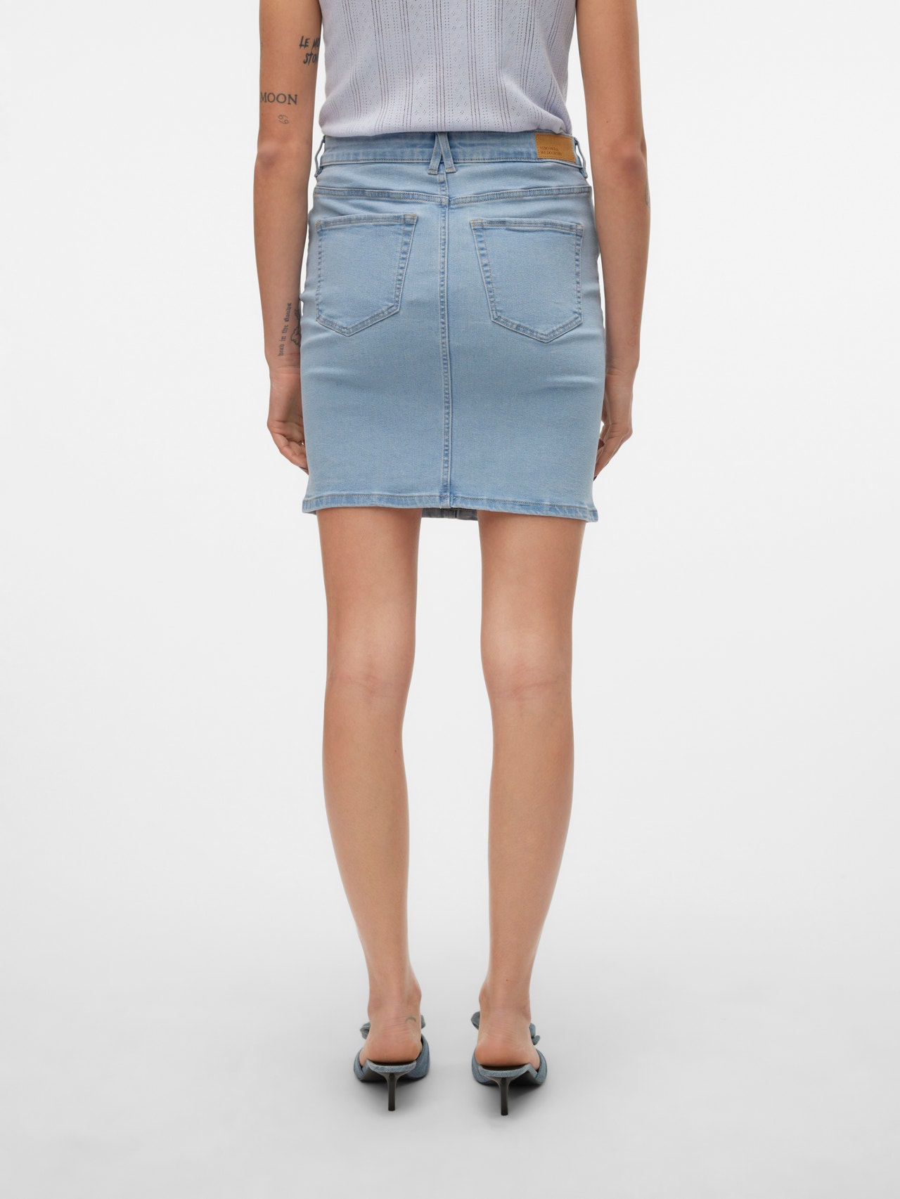 Vero Moda VMLUNA Short skirt -Light Blue Denim - 10279491