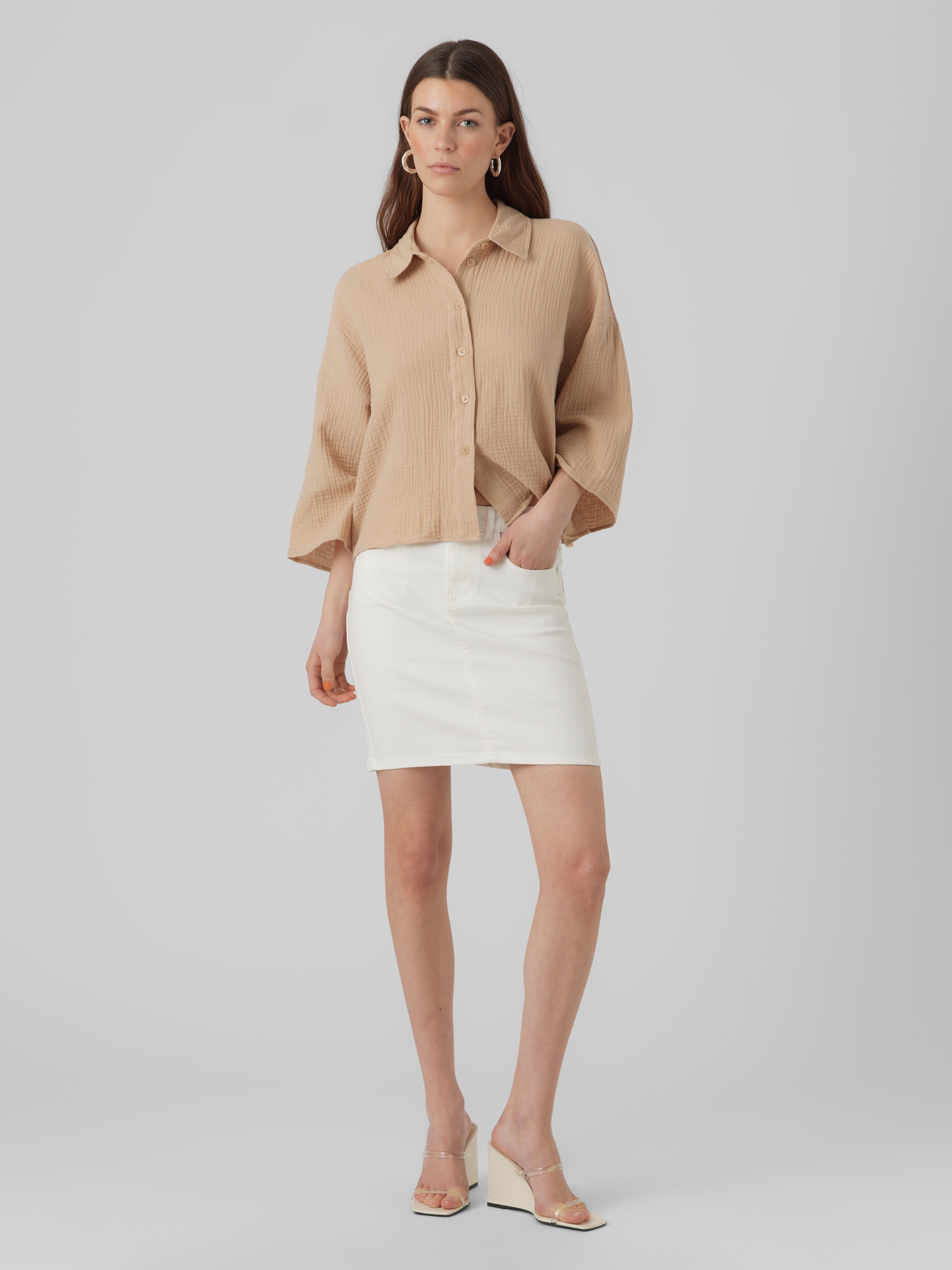 High waisted white outlet skirt khaki pants