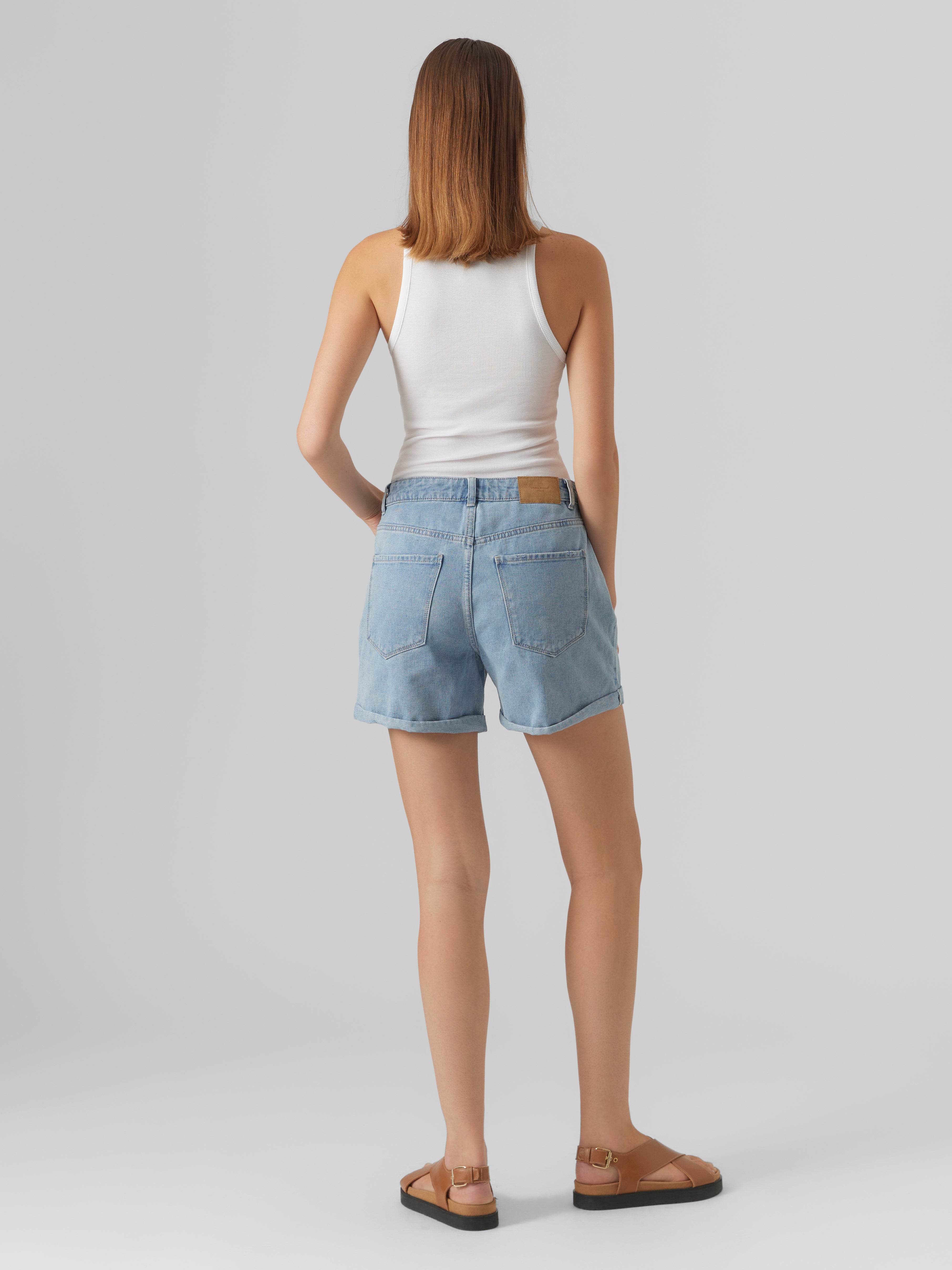 Vmzuri Hr Loose Shorts Light Denim