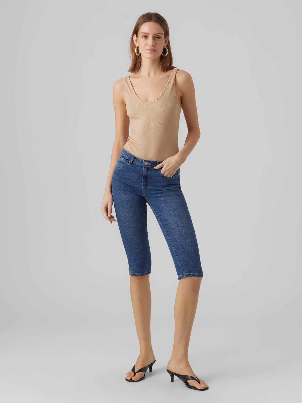 Vero Moda VMJUNE Krój slim Jeans -Medium Blue Denim - 10279513