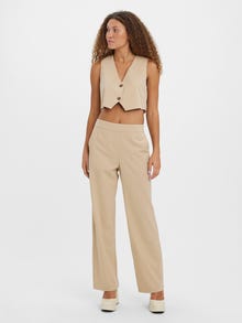 Vero Moda VMLISCOOKIE High rise Broek -Irish Cream - 10279649
