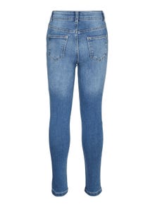 Vero Moda VMAVA Middels høyt snitt Slim Fit Jeans -Medium Blue Denim - 10279650