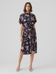 Vero Moda VMBUMPY Midikjole -Navy Blazer - 10279684