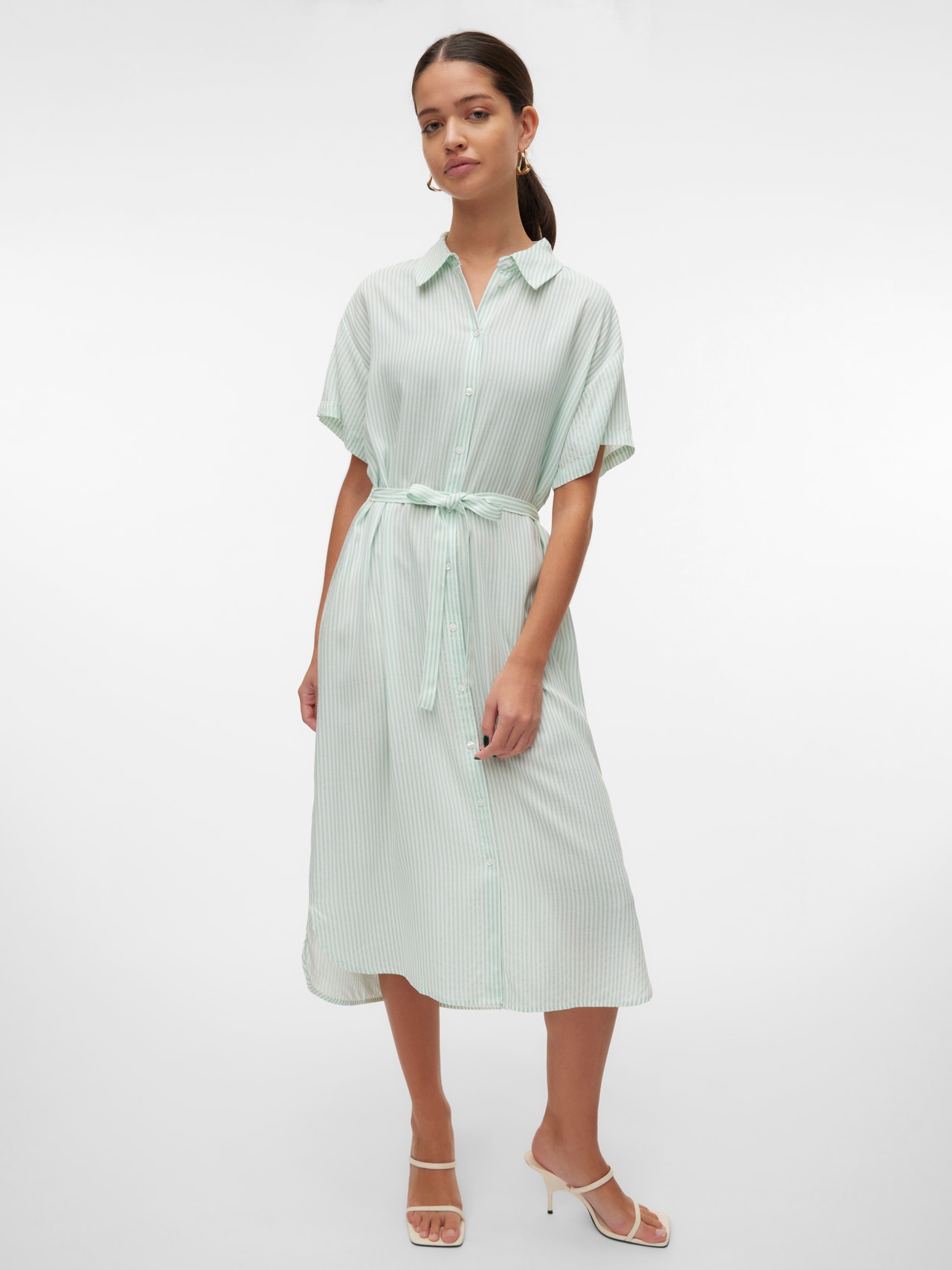 Vero Moda VMBUMPY Lång klänning -Silt Green - 10279684