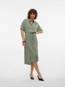 Vero Moda VMBUMPY Lang kjole -Hedge Green - 10279684