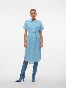 Vero Moda VMBUMPY Długa sukienka -Ibiza Blue - 10279684