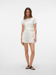 Vero Moda VMNATALI Hlače kratke dolžine -Snow White - 10279687