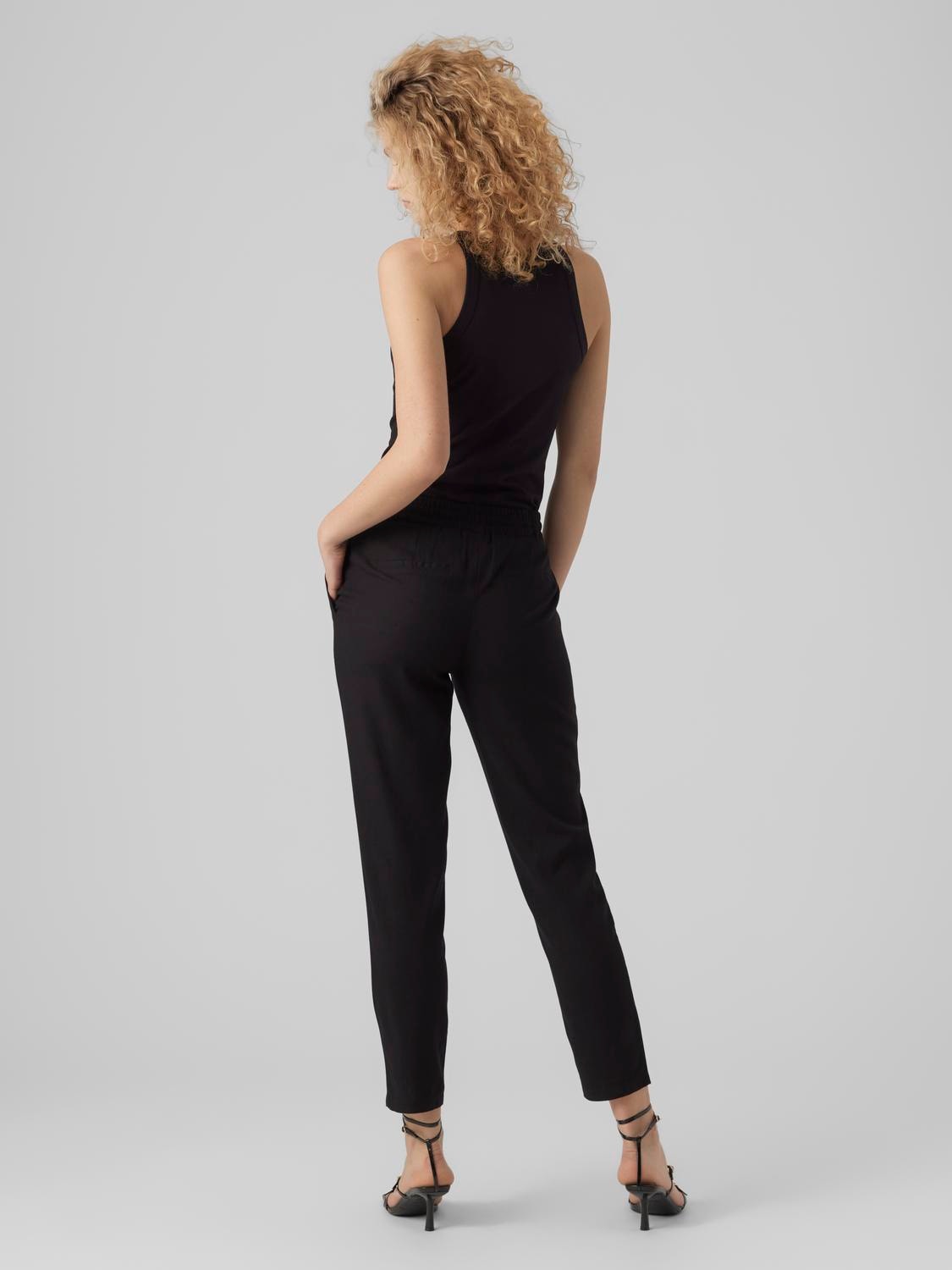 Vero Moda VMJESMILO Taille moyenne Pantalons -Black - 10279691