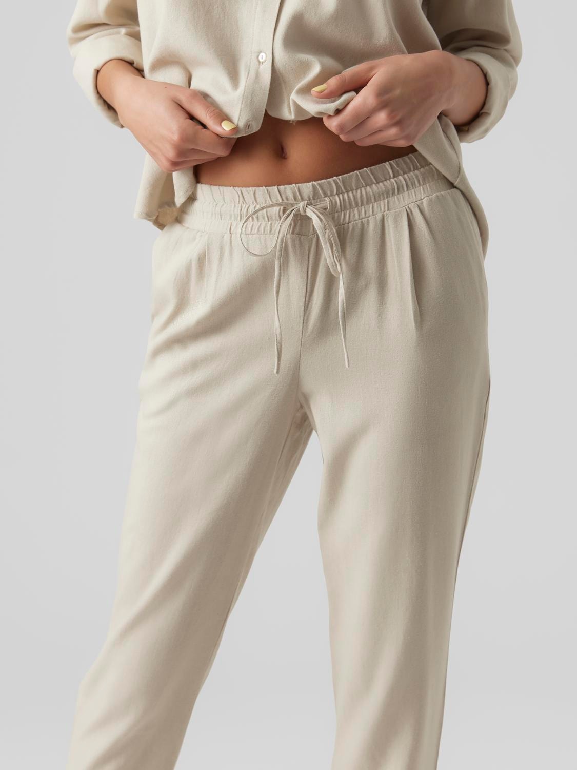 Vero Moda VMJESMILO Taille moyenne Pantalons -Silver Lining - 10279691