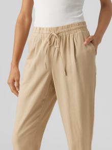 Vero Moda VMJESMILO Mellemhøj talje Bukser -Irish Cream - 10279691