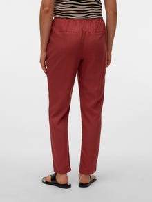 Vero Moda VMJESMILO Mid waist Trousers -Marsala - 10279691