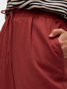Vero Moda VMJESMILO Medelhög midja Byxor -Marsala - 10279691