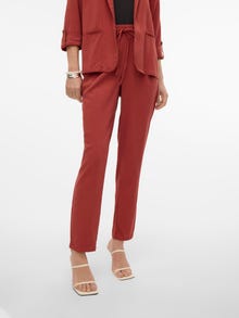 Vero Moda VMJESMILO Mittlere Taille Hose -Barn Red - 10279691