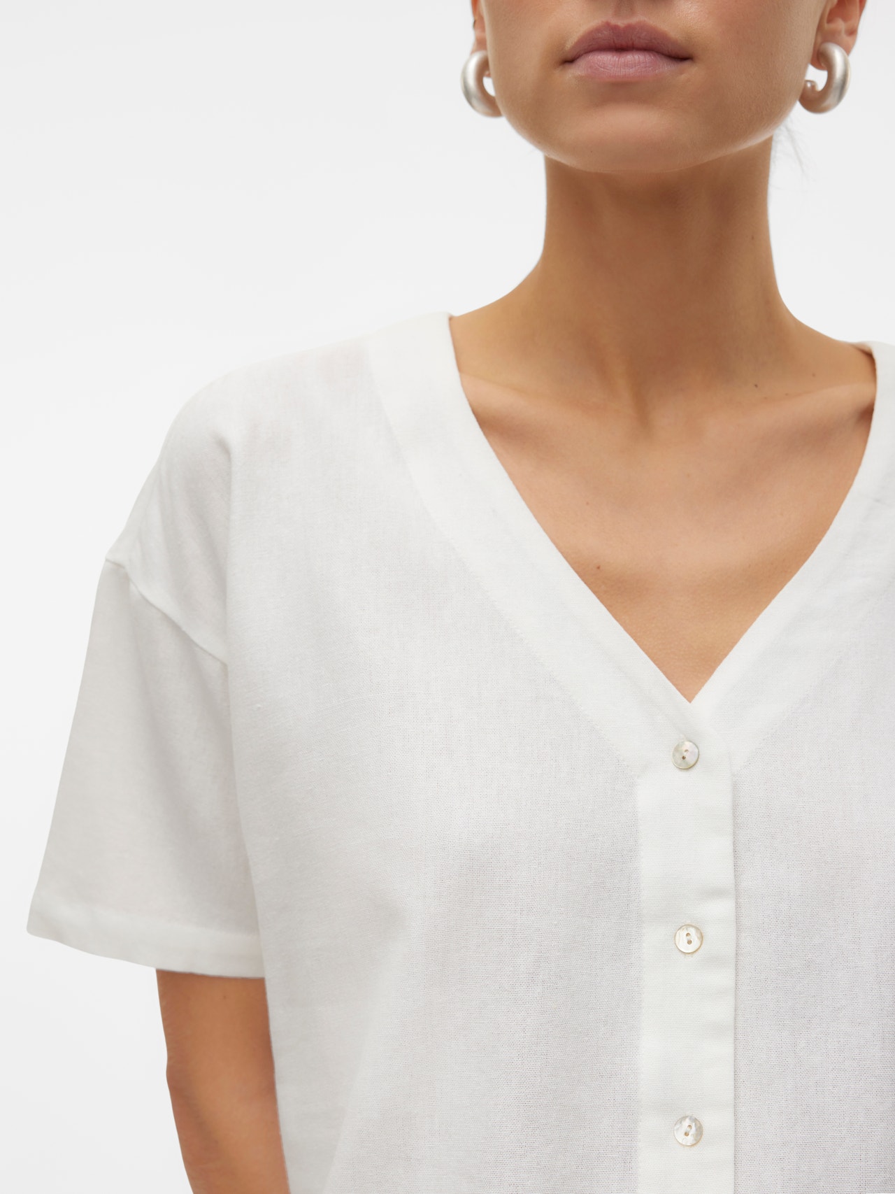 Vero Moda Tavapärane lõige Särgikrae Laiad varrukad Särk -Snow White - 10279696