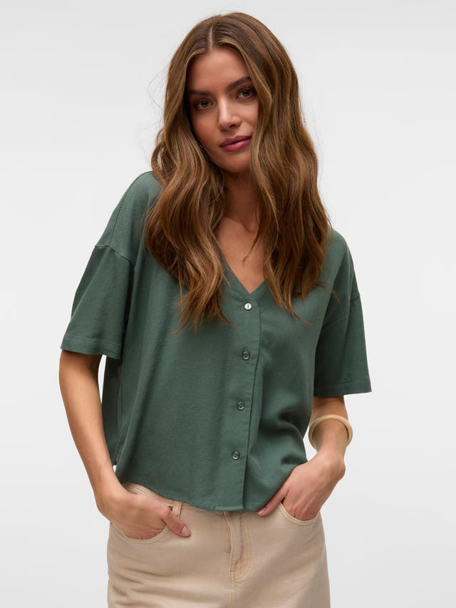 Wednesday's Girl - Vestito corto a maniche corte in pizzo marrone Wednesday's Girl - Vestito corto a maniche corte in pizzo marrone