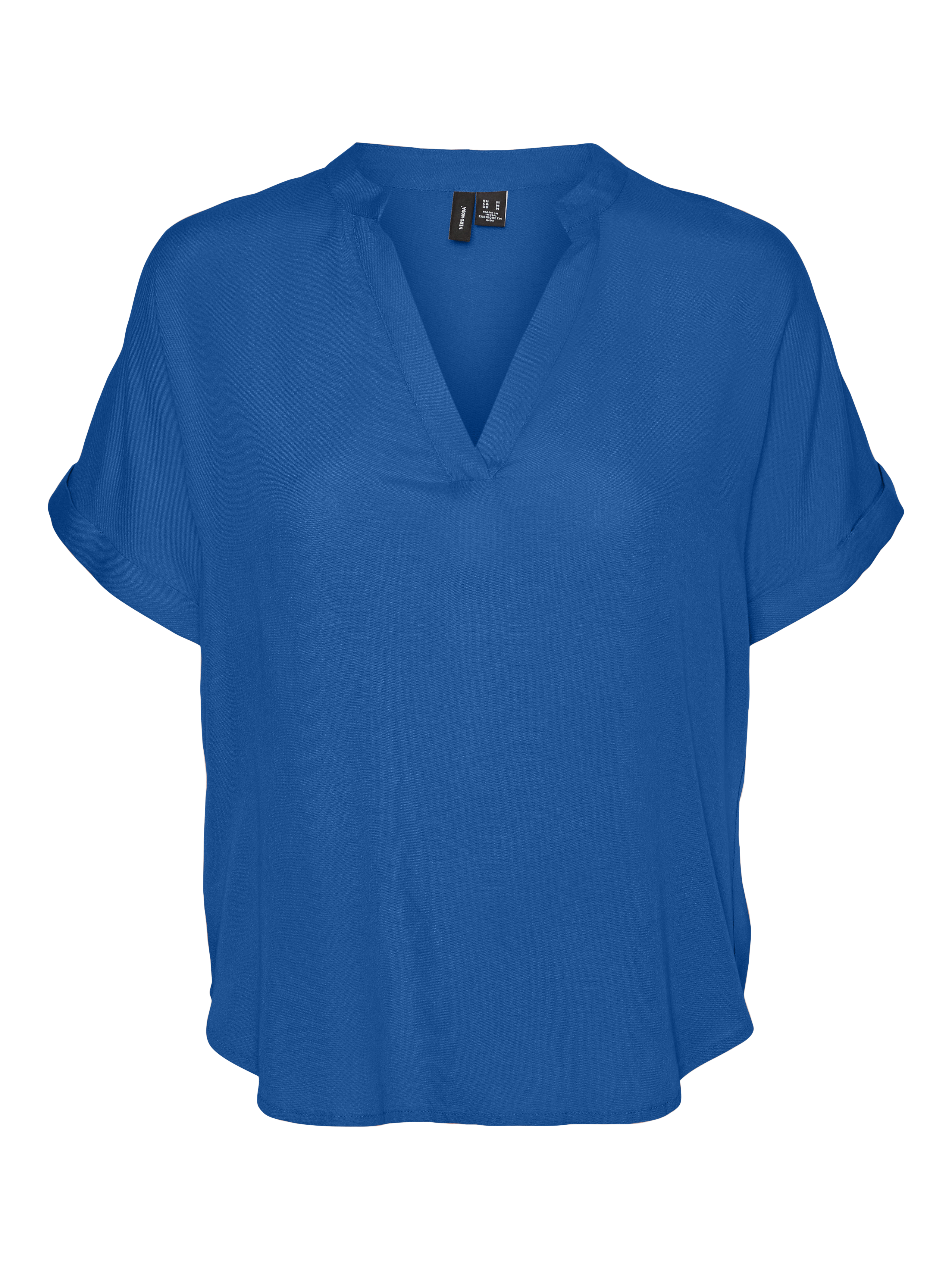 Regular Fit Split neck Wide sleeves Top Dark Blue Vero Moda®