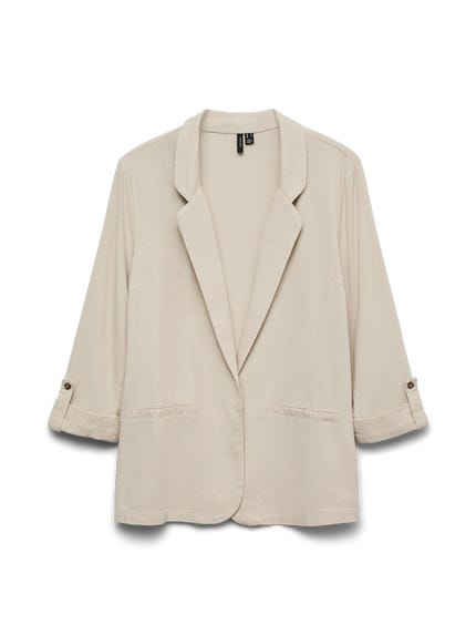 VERO MODA Vmbestie Ls Regular Blazer Noos, Gris foncé mélangé, 42 VERO MODA Vmbestie Ls Regular Blazer Noos, Gris foncé mélangé, 42
