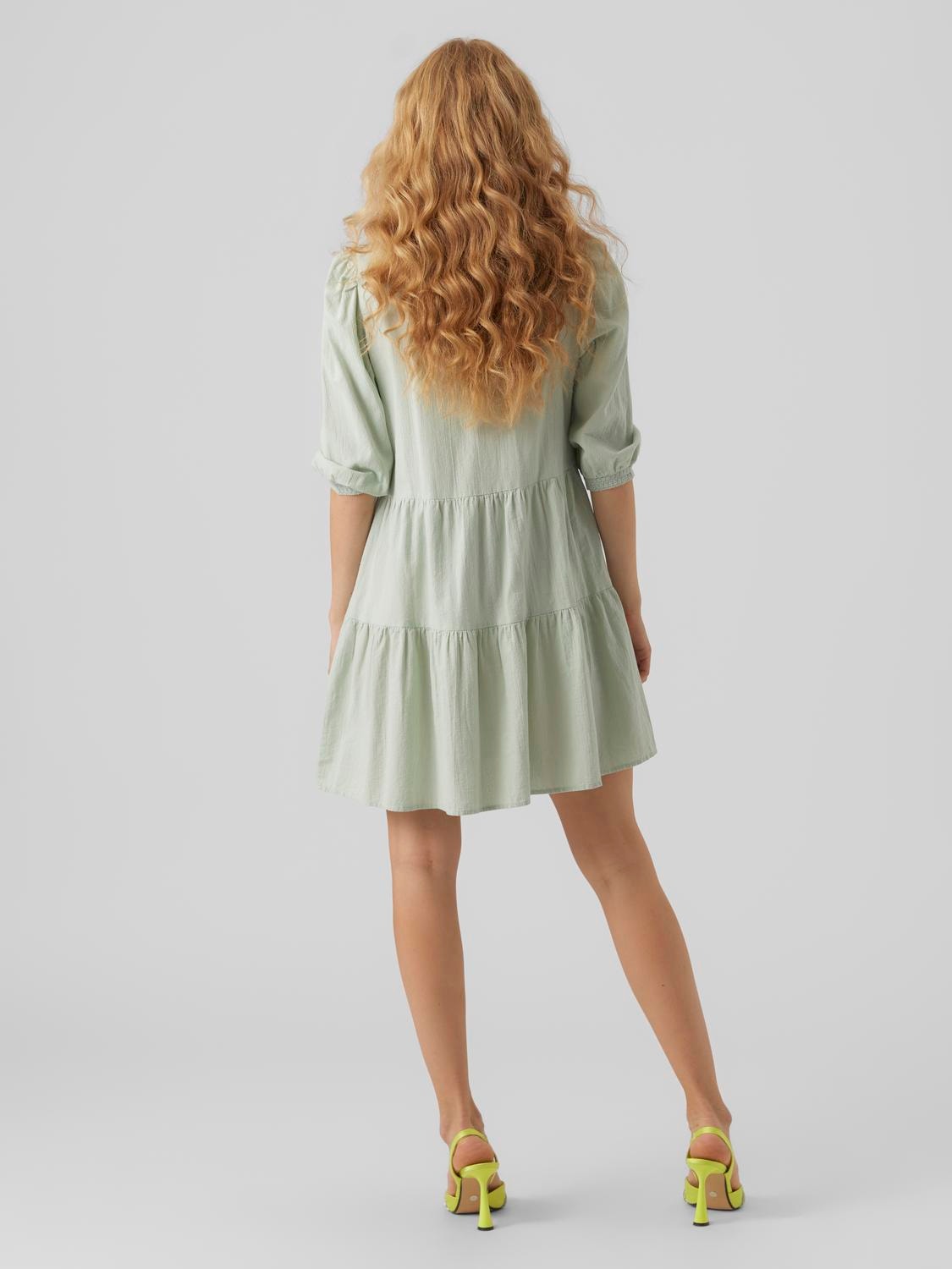 Vero Moda VMPRETTY Kort klänning -Silt Green - 10279712