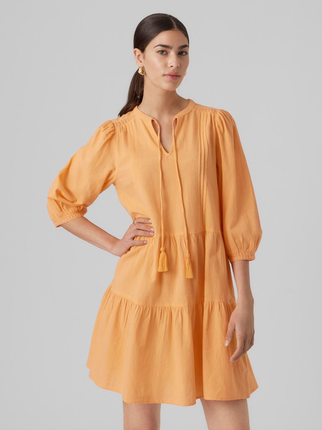 Vero Moda VMPRETTY Kort klänning -Mock Orange - 10279712