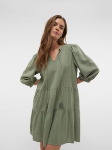 Vero Moda VMPRETTY KURZES - Jurk - dubarry/oranje Vero Moda VMPRETTY KURZES - Jurk - dubarry/oranje