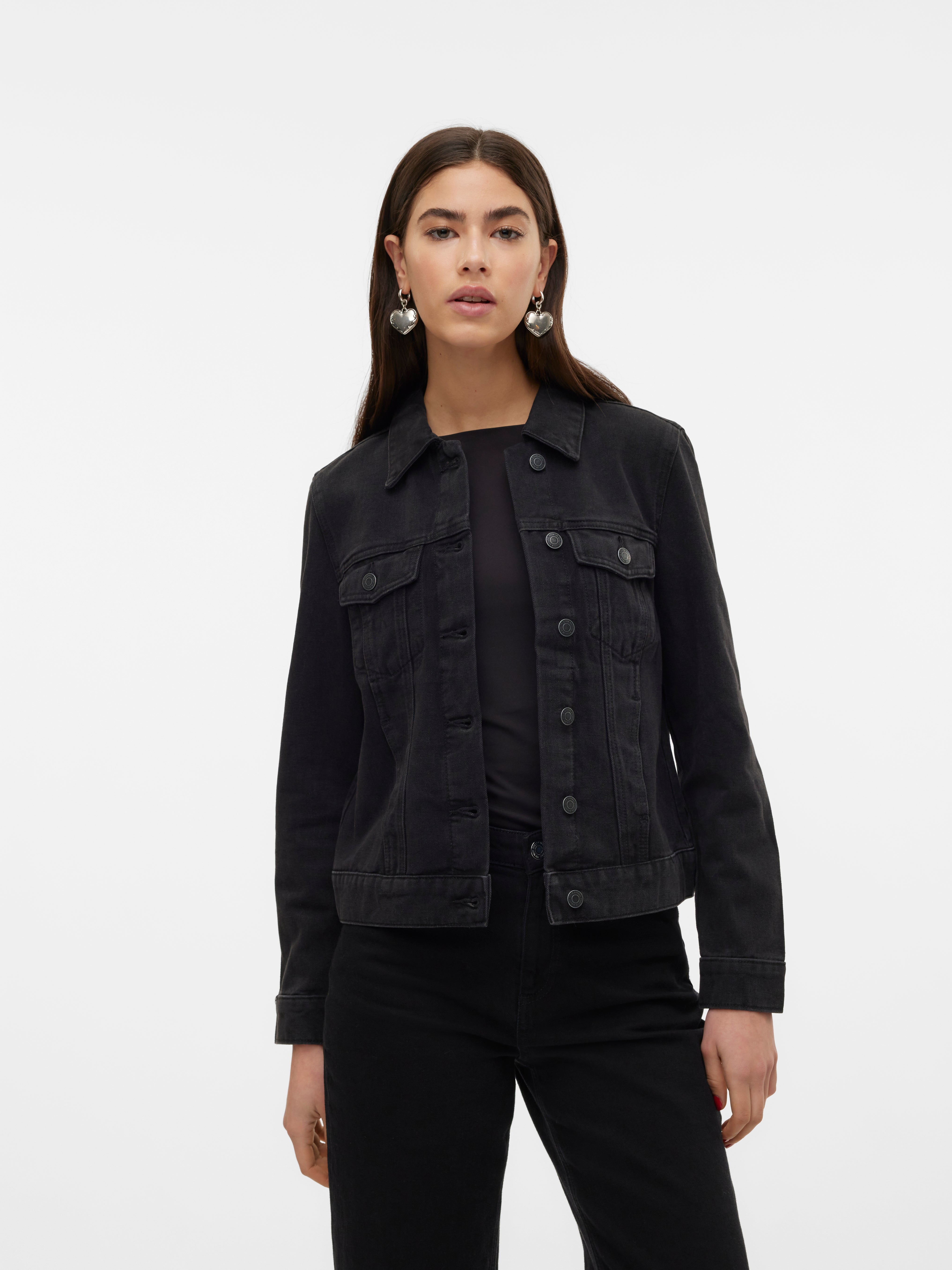 Vero moda black hot sale denim jacket