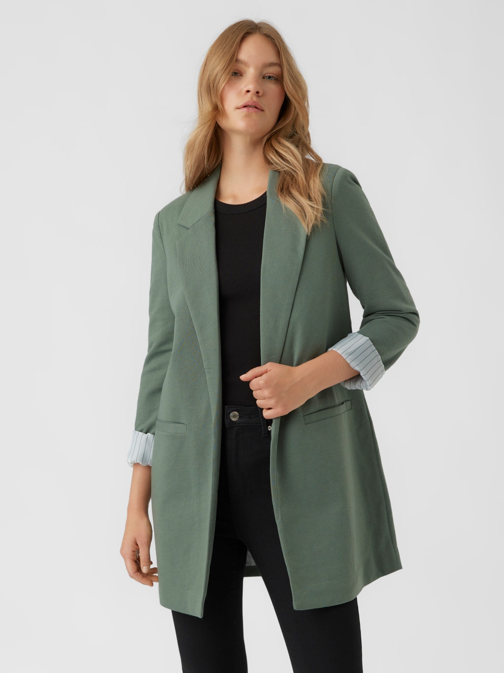 Gelach Eerste vooroordeel Long blazer | Medium Green | Vero Moda®