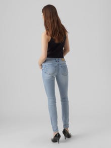 Vero Moda VMROBYN Niedrige Taille Skinny Fit Jeans -Light Blue Denim - 10279951