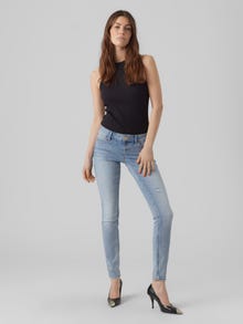 Vero Moda VMROBYN Niedrige Taille Skinny Fit Jeans -Light Blue Denim - 10279951