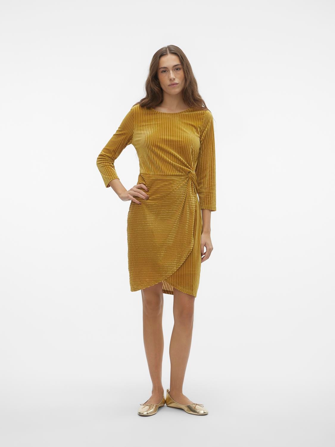 Fit O-Neck Short dress | Medium Orange | Vero Moda®