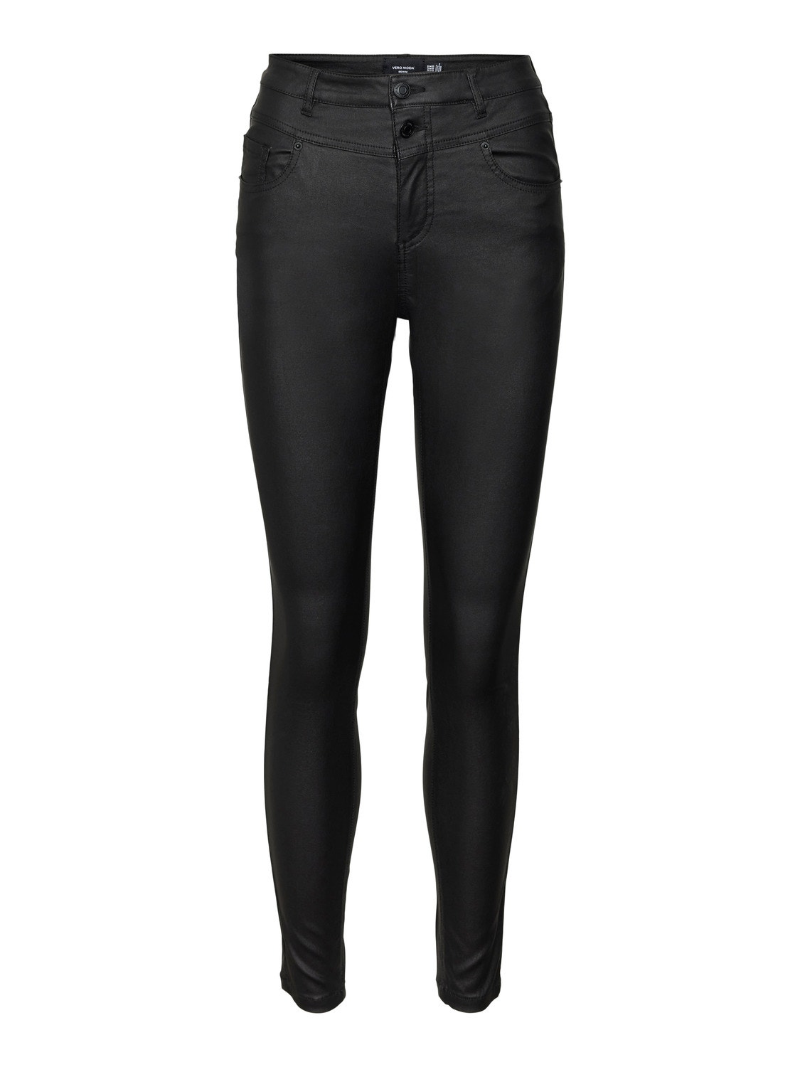 Vero Moda VMSOPHIA Hohe Taille Skinny Fit Jeans -Black - 10280555