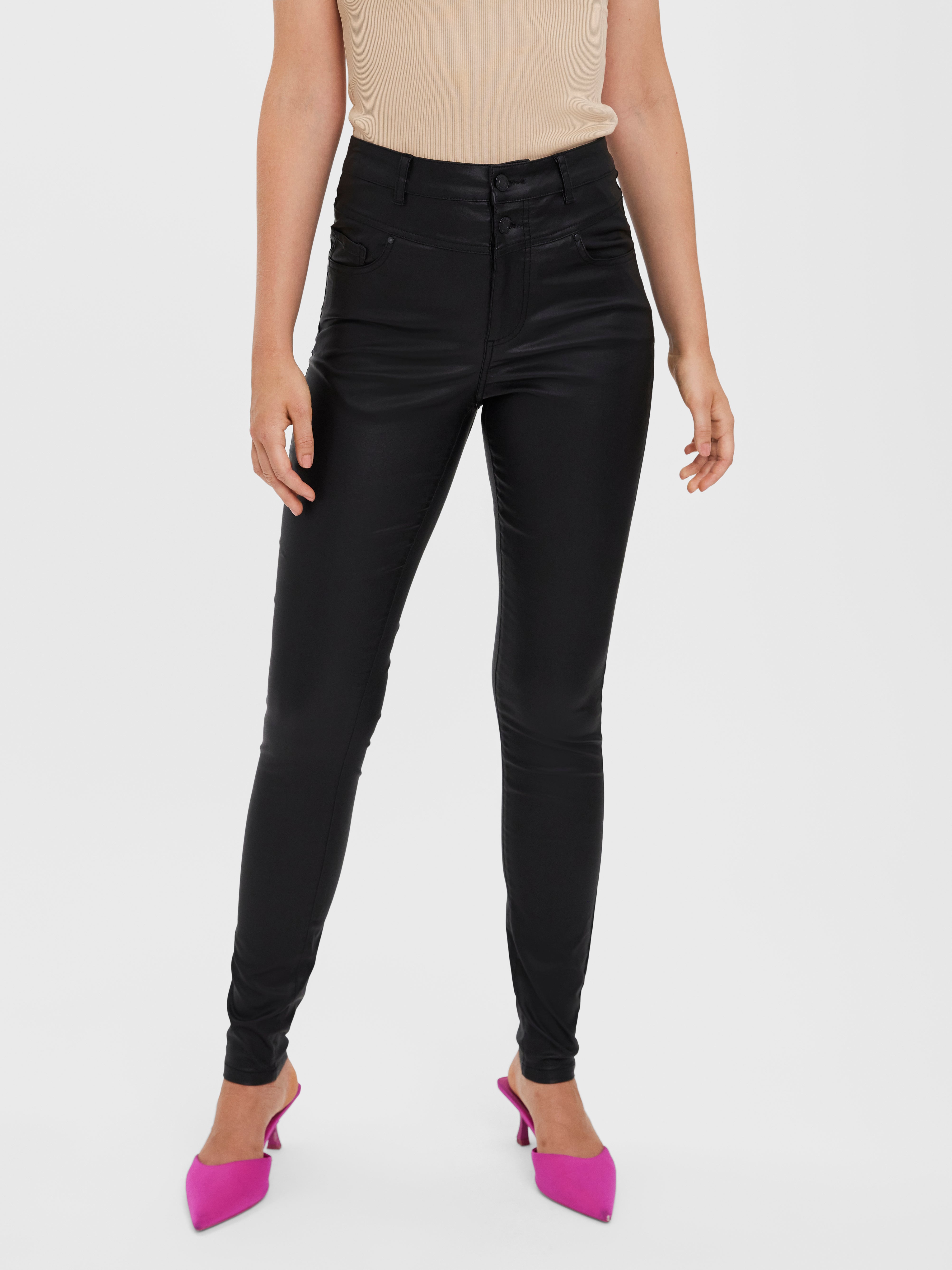 VERO MODA high waist skinny jeans VMSOPHIA stay black | wehkamp