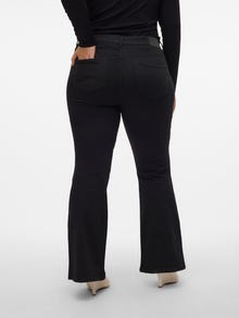 Vero Moda VMSCARLET Średni stan Krój flared Jeans -Black - 10280667