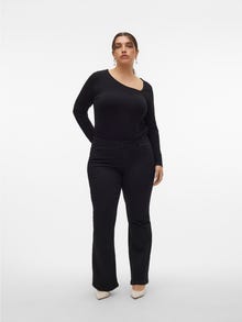 Vero Moda VMSCARLET Vita media Flared Fit Jeans -Black - 10280667