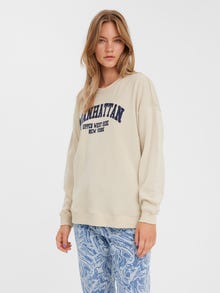 Vero Moda VMCHICAGO Sweatshirt -Oatmeal - 10280766