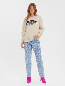 Vero Moda VMCHICAGO Sweatshirt -Oatmeal - 10280766