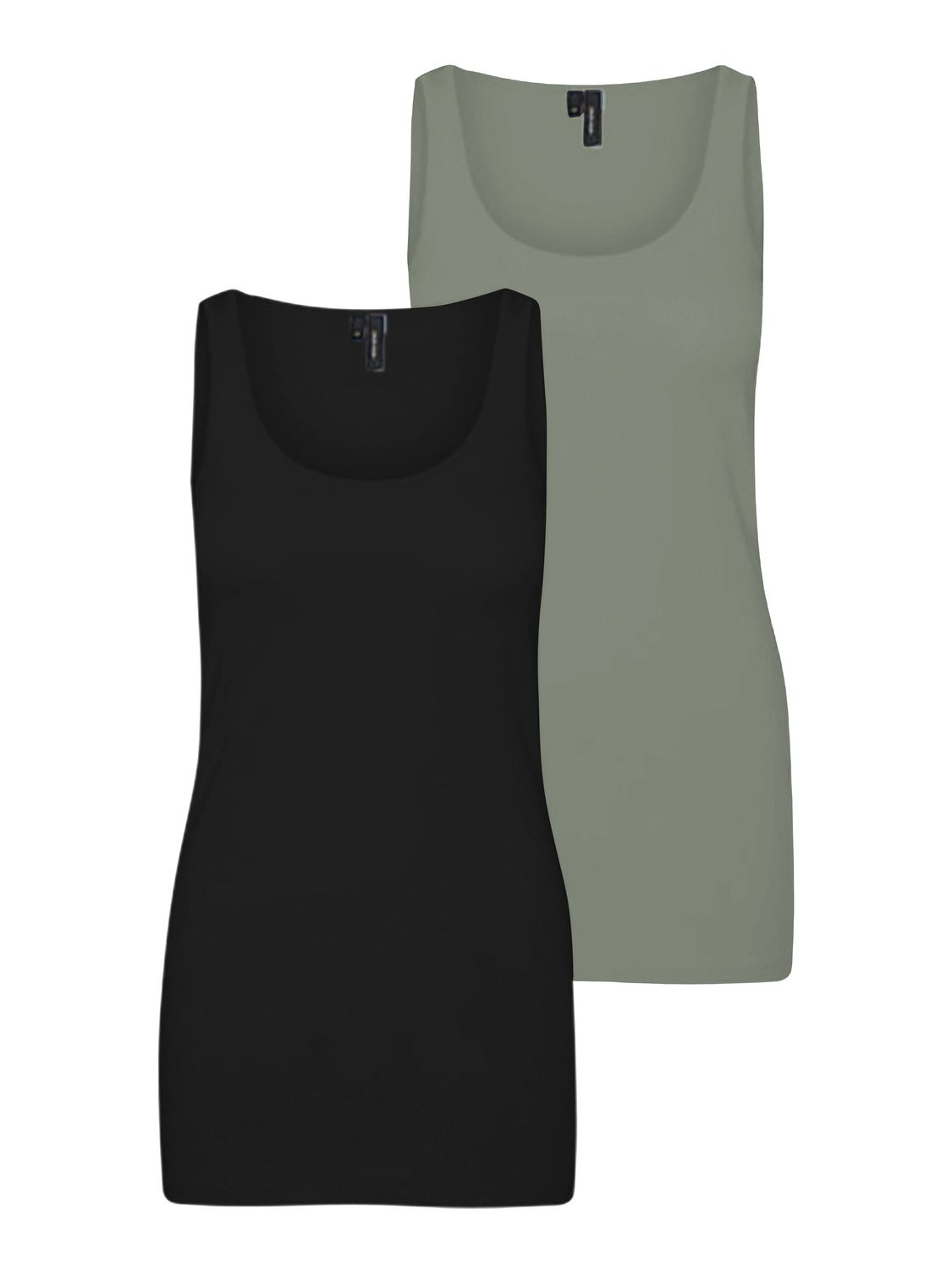 long tanktop 2-pack | Black | Vero Moda®