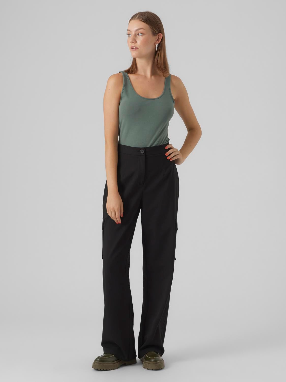 long tanktop 2-pack | Black | Vero Moda®