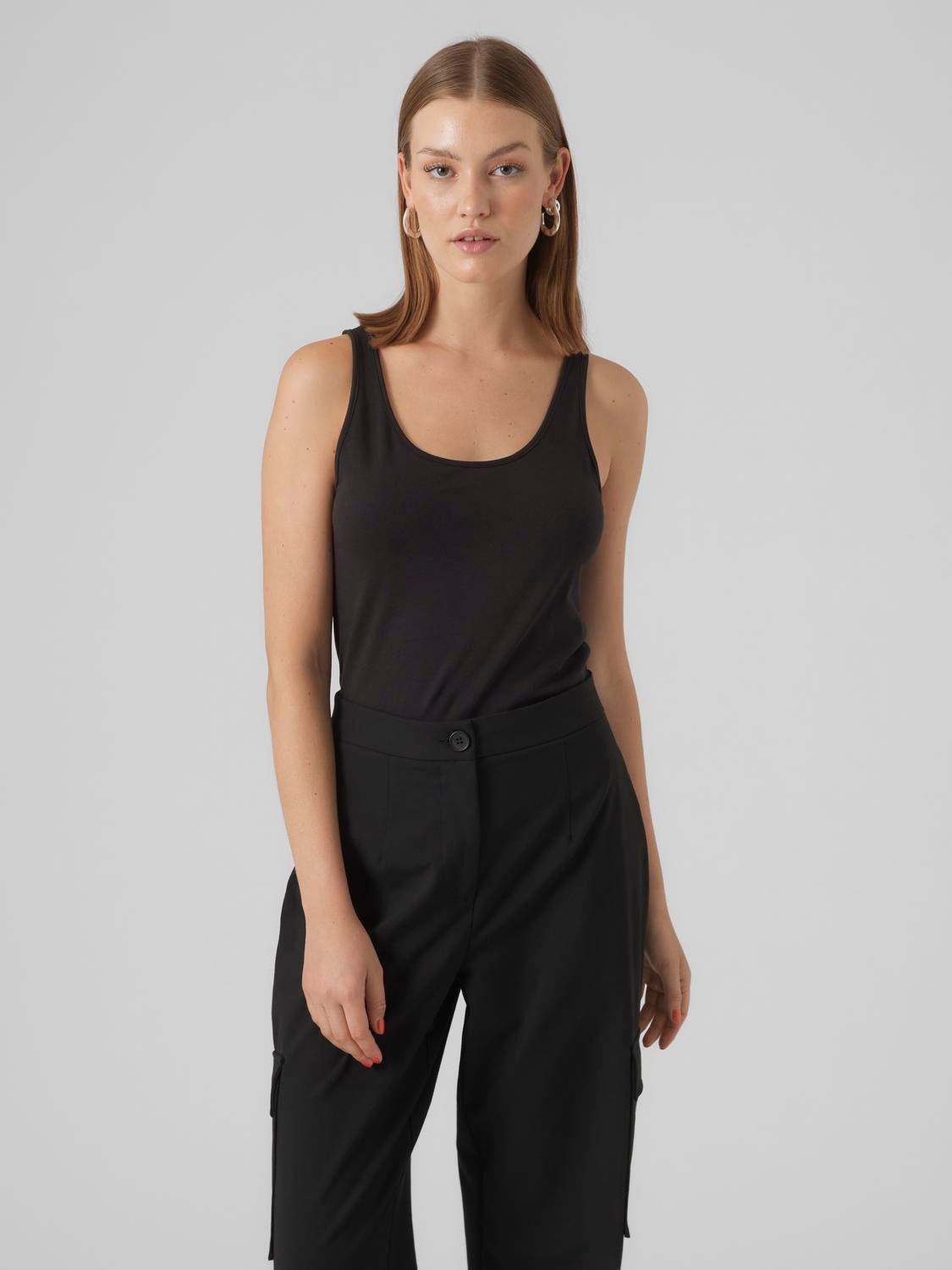 long tanktop 2-pack | Black | Vero Moda®