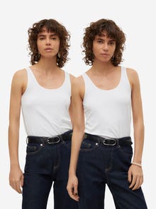 Vero Moda VMMAXI 2-Pack Tank top -Bright White - 10280920
