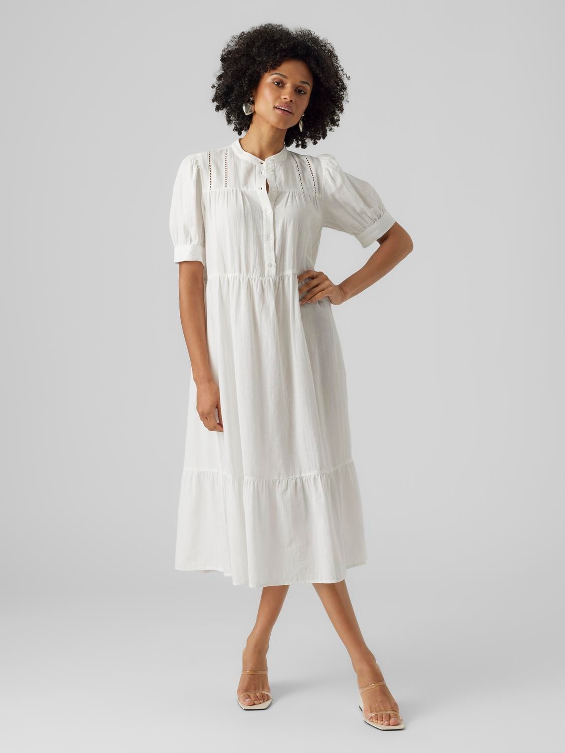 Mok Inzichtelijk Gymnast Lange jurk | White Clear | Vero Moda®