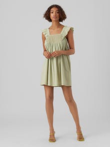 Vero Moda VMMORAN Kort klänning -Reseda - 10281811