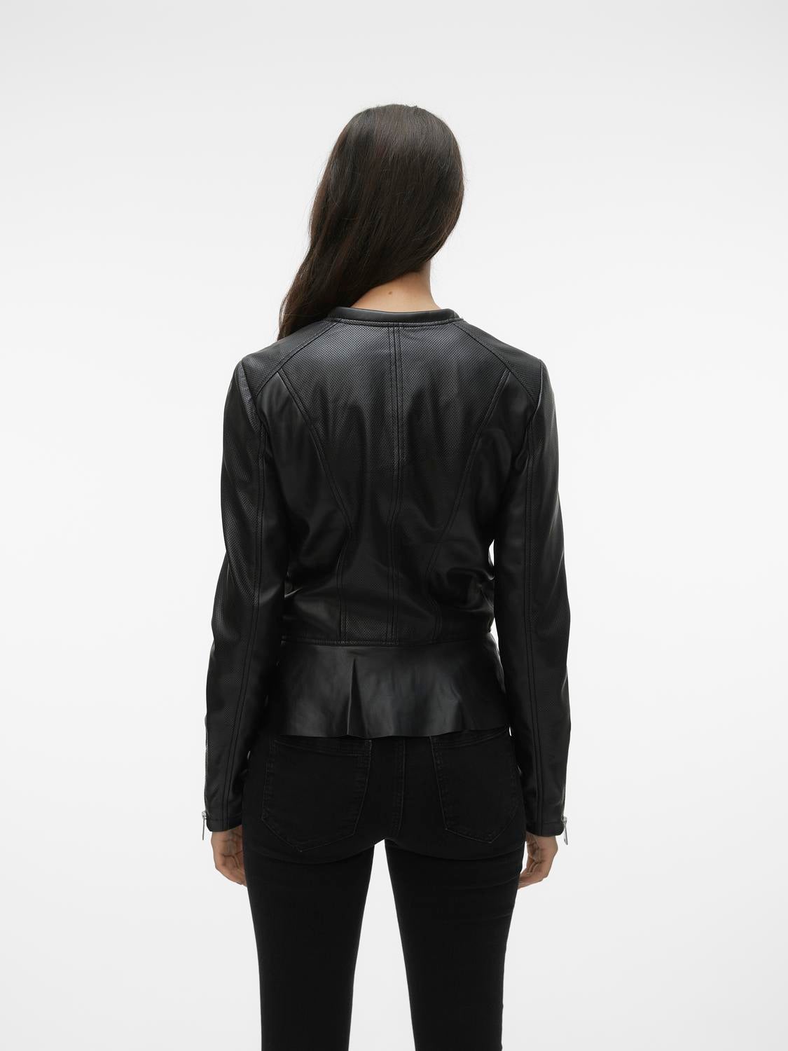 Vero moda tall shop leather look biker jacket