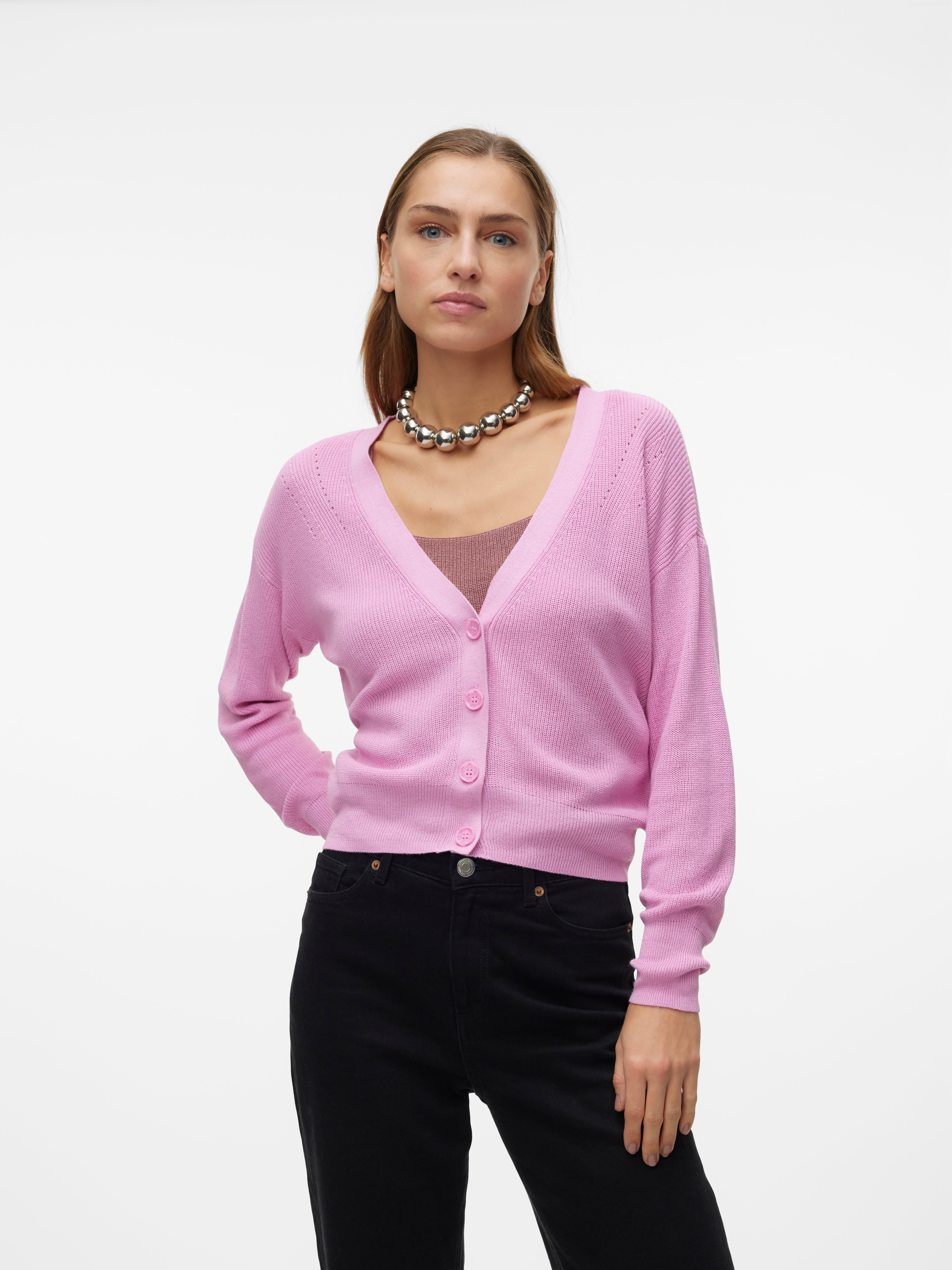 Cardigan Violet Fille 9-10 Ans - Col V - Manches Longues - Coton - Très Bon état