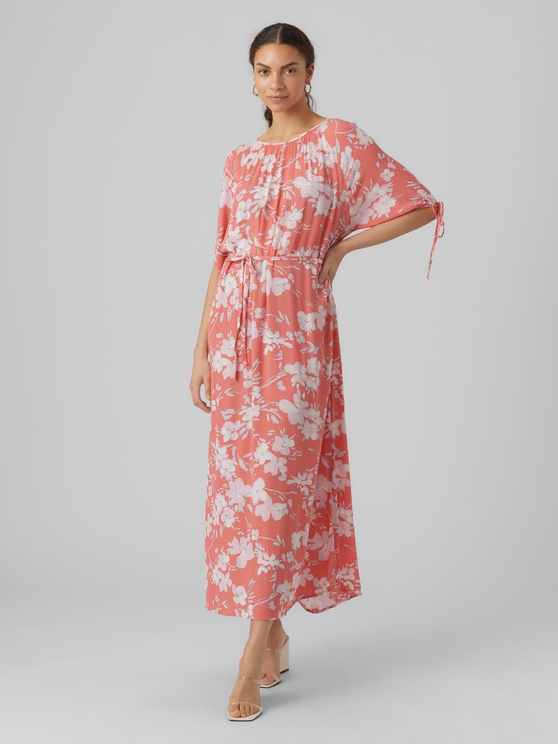 Vero Moda VMMENNY Langes Kleid -Georgia Peach - 10281885