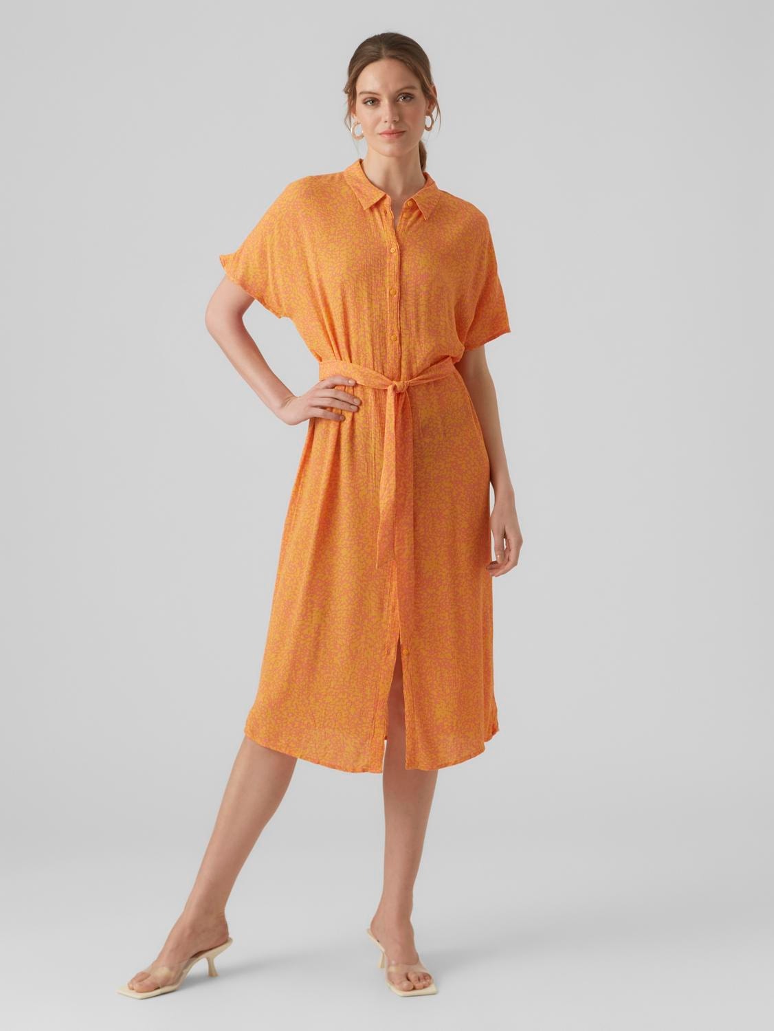 Vero Moda VMMENNY Lang kjole -Georgia Peach - 10281893