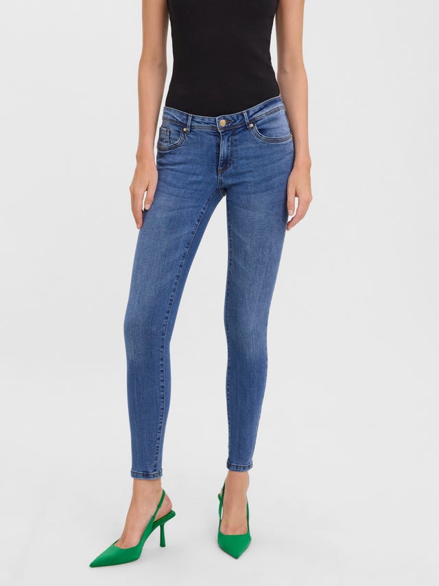 Vero Moda VMLYDIA Niedrige Taille Skinny Fit Jeans - 10282219