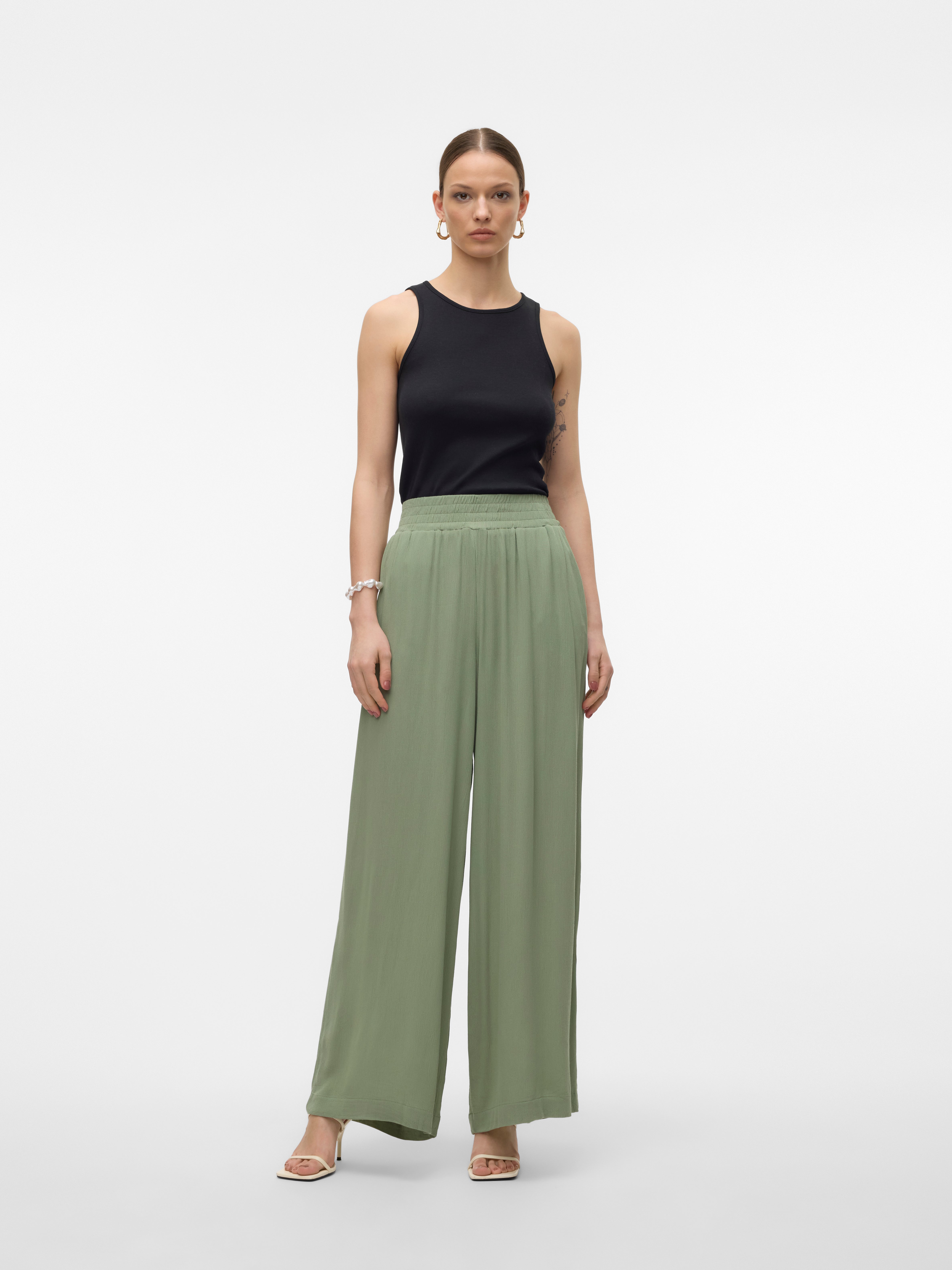 VMMENNY Hohe Taille Hose | Dunkelgrün | Vero Moda® 
